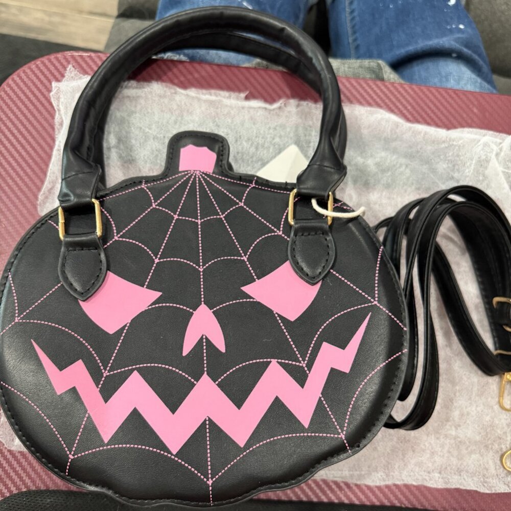 Pumpkin Crossbody Bag with Spider Web Crossbody NWT​ - Picture 2 of 5